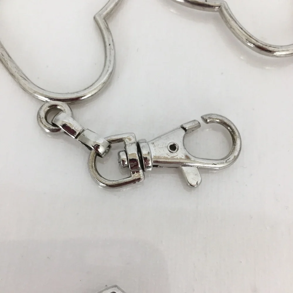 Women’s Open Heart Belt Shiny Silver Tone Metal Chain Link Love Feminine